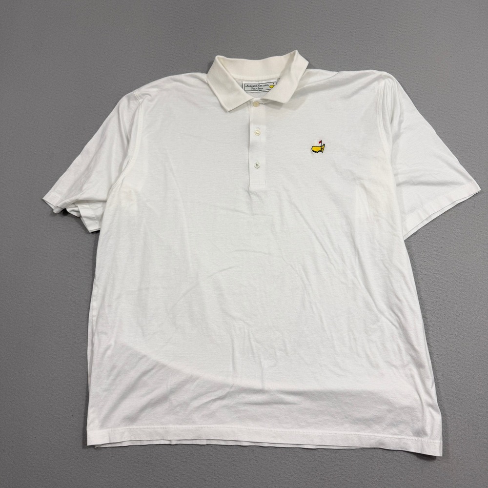 Slazenger Augusta National Golf Shop Masters Polo Shirt Mens XXL White Cotton